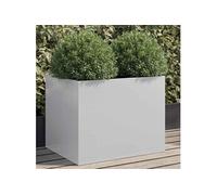 vidaXL Jardinière Argenté Acier galvanisé 62 x 47 x 46 cm