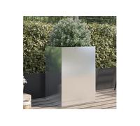Jardinière, Lit Surélevé, Bac à Fleurs, Pot de Plantes, Boîte à Fleurs Jardin Patio Terrasse Extérieure, Argenté 841587