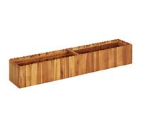 Jardiniere lit sureleve plantes fleurs jardin 150 x 30 x 25 cm bois massif d acacia