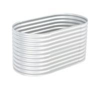 Jardinière lit surélevé plantes fleurs jardin 160 x 80 x 81 cm acier galvanisé argenté 02_0001006