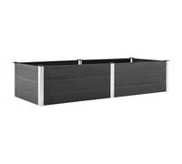 Jardinière lit surélevé plantes fleurs jardin 250 x 100 x 54 cm WPC gris 02_0001024