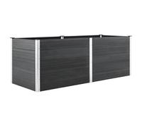 Jardinière lit surélevé plantes fleurs jardin 250 x 50 x 91 cm WPC gris 02_0001027