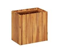 Jardinière lit surélevé plantes fleurs jardin 50 x 30 x 50 cm bois massif d'acacia 02_0001068