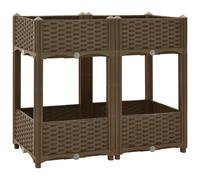 Jardinière lit surélevé plantes fleurs jardin 80 80 x 40 x 71 cm marron