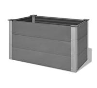 Jardinière lit surélevé plantes fleurs jardin WPC 100 x 50 x 54 cm gris 02_0001234