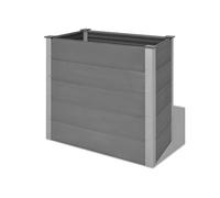 Jardinière lit surélevé plantes fleurs jardin WPC 100 x 50 x 91 cm gris 02_0001237