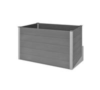 Jardinière lit surélevé plantes fleurs jardin WPC 150 x 100 x 91 cm gris 02_0001239