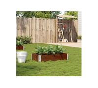 Jardinière marron 100x50 cm bois massif de pin3295390