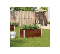 Vidaxl Jardinière Marron 100x50 Cm Bois Massif De Pin