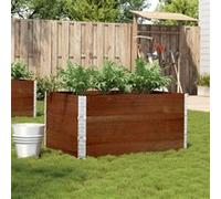 vidaXL Jardinière marron - Bois massif de pin - 120 x 80 cm