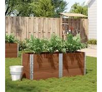 vidaXL Jardinière marron 150 x 50 cm Bois massif de pin