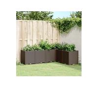 Jardinière marron 160x120x53 cm polypropylène