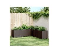 Jardinière marron 160x160x53 cm polypropylène