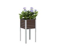 vidaXL Jardinière en acier marron 45x45x88 cm pour extérieur