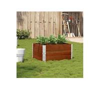 Jardinière marron 80x60 cm bois massif de pin, jardinière d'extérieur, bac à fleurs, bac à tomates, jardinière de 3295842