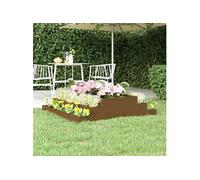 Vidaxl Jardinière Marron Miel 110x110x27 Cm Bois Massif De Pin