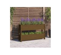 Jardinière Marron miel 112x25x66 cm Bois massif de pin823930