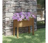 Jardinière Marron miel 70x31x70 cm Bois de pin massif