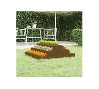 Jardinière Lit Surélevé Bac à Fleurs Jardin Marron Bois Massif de Pin vidaXL