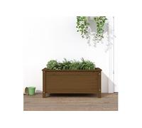 Vidaxl Jardinière Marron Miel 82,5x40x39 Cm Bois Massif De Pin