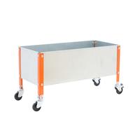 Jardinière mobile extérieure - 485x1200x600 - 1 niveau Orange/Galvanisé - SIMON RACK - 8435104987049