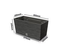 Jardinière modèle ciseau Jardinière avec insert optique var 3 tailles 3 couleurs