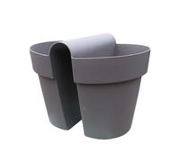 Jardinière multi-usage pour balcon - Résistante aux intempéries - Avec drainage efficace et design léger - Idéal pour cultiver des fleurs, fraises et herbes dans les porches, clôtures, terrasses