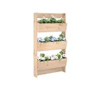 Jardinière murale 3 niveaux 60x18,5x110 cm bois de pin massif 825114