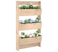 Vidaxl Jardinière Murale 3 Niveaux 60x18,5x110 Cm Bois De Pin Massif