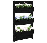 Jardinière Murale 3 Niveaux Pot de Fleurs Brun Miel Bois Pin Massif vidaXL