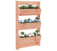 Jardinière Murale 3 Niveaux Pot de Fleurs Vertical Noir Bois Pin Massif vidaXL