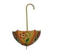Jardinière murale en fer avec crochet, 16,3 x 26,3 cm, pièce décorative pour balcon, mur de jardin ou décoration d'intérieur, panier de fleurs en fer vertical