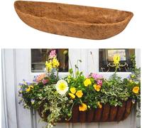 Jardinière Murale En Fibre De Coco De,En Forme De Demi-Lune,Pour Jardinière Murale Pour Décoration De Jardinière De Fenêtre (Marron,24inch)
