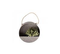 Jardinière murale ronde L - D 35 x P 10,6 cm - Zinc