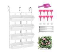 Jardinière murale verticale à arrosage automatique - 18 poches à suspendre pour intérieur/extérieur - Parfait pour les murs verts vivants et le jardinage urbain