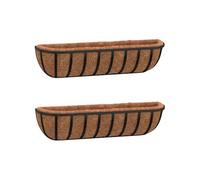 Jardinières Murales 2 Pcs En Coco Noir 76x21x16 Cm Acier