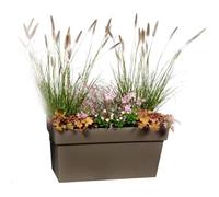 Jardinière Toscane 76 cm à réserve d'eau Taupe 74L - 13633 EDA PLASTIQUES