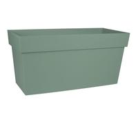 Jardinière Muret à réserve d'eau avec roulettes - EDA - Toscane - 79 x 35 x H.39 cm - 74 L - Vert Laurier