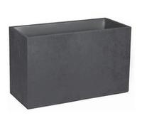 Jardinière Muret Basalt Décor béton 116 L - Gris anthracite - Eda