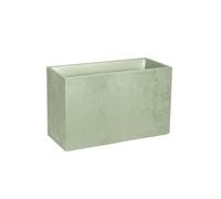Jardinière Muret Basalt Décor béton 116 L - Vert amande -