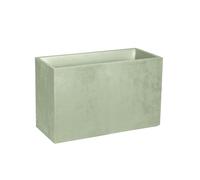 Jardinière Muret Basalt Décor Béton 116 L - Vert Amande - Eda
