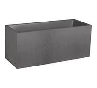 Jardinière Muret Basalt Décor béton 98 L - Gris anthracite - Eda