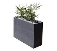 EDA Plastiques – Jardinière Loft L Graphit – 78,5×29,5×60 cm – 46 L – Gris anthracite