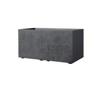 DEROMA Jardinière Muret Millennium R - 78,5x39 x H39,1 cm - Anthracite - A réserve d'eau