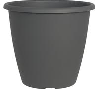 Jardinière NEVADA ronde en plastique, couleur:anthracite, diamètre:17 cm