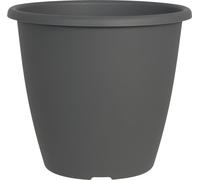 Jardinière NEVADA ronde en plastique, couleur:anthracite, diamètre:24 cm