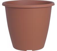 Jardinière NEVADA ronde en plastique, couleur:terracotta, diamètre:17 cm