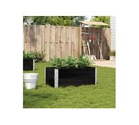 vidaXL Jardinière 100x50 cm – Bois massif de pin, noir