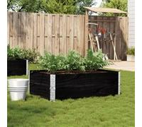 vidaXL Jardinière Noir 120x80 cm Bois Massif de pin