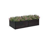 Jardinière Noir 157x80x40 cm Résine tressée